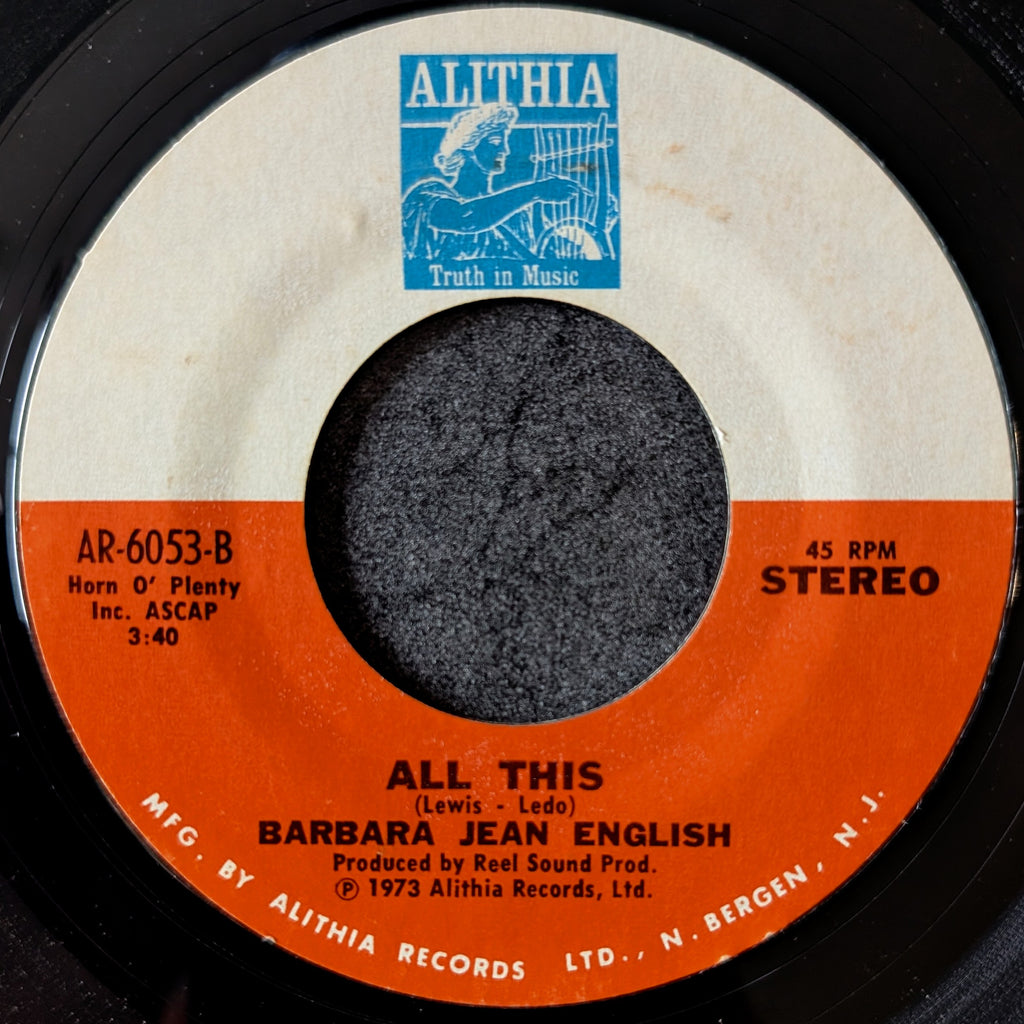 Barbara Jean English-You're gonna need somebody to love/All this