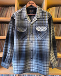 「Pendleton ボードシャツ 2025春 ブラックホワイト オンブレ 1996スローバック 正面」
