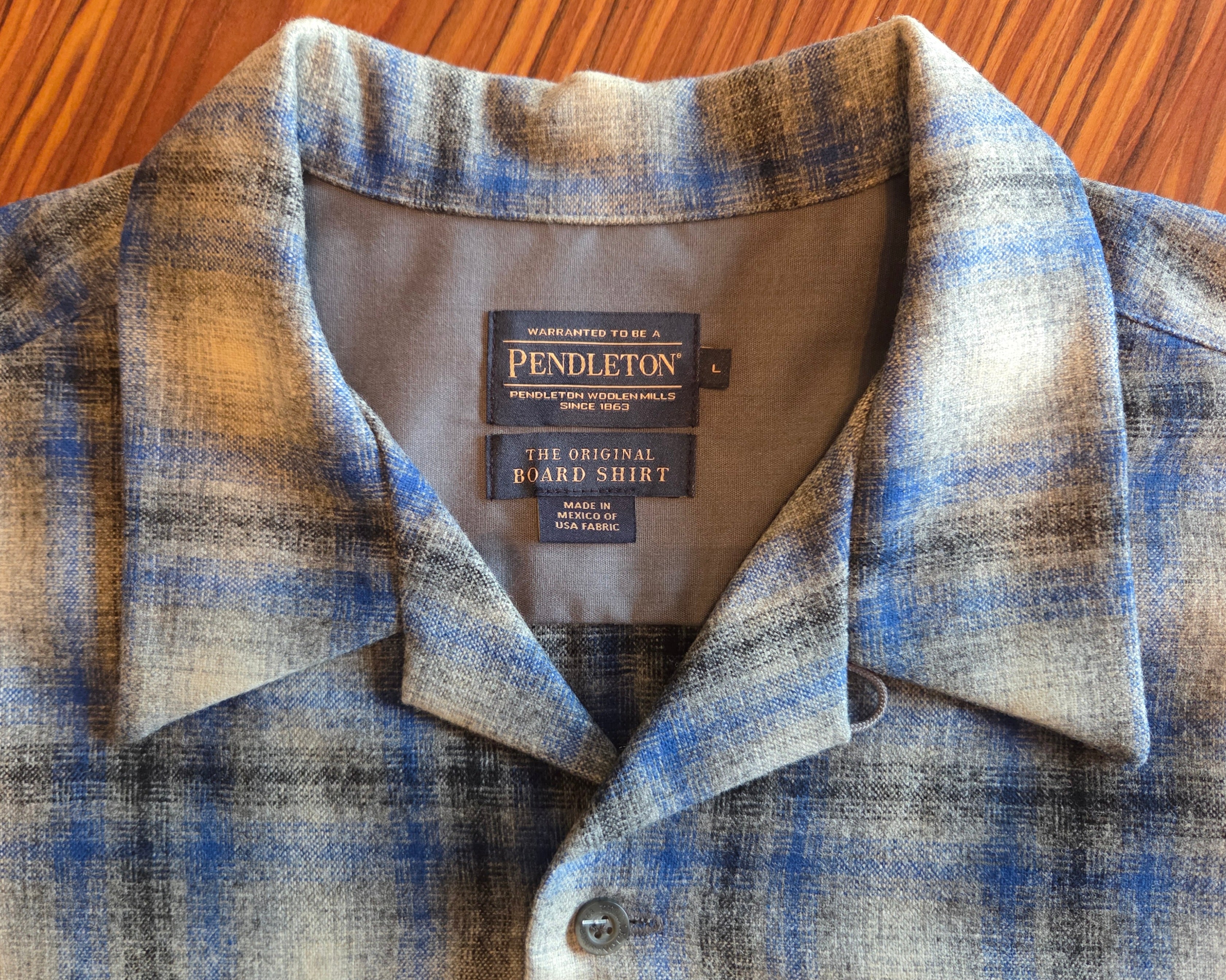 Pendleton Boardshirt Grey Blue Ombre