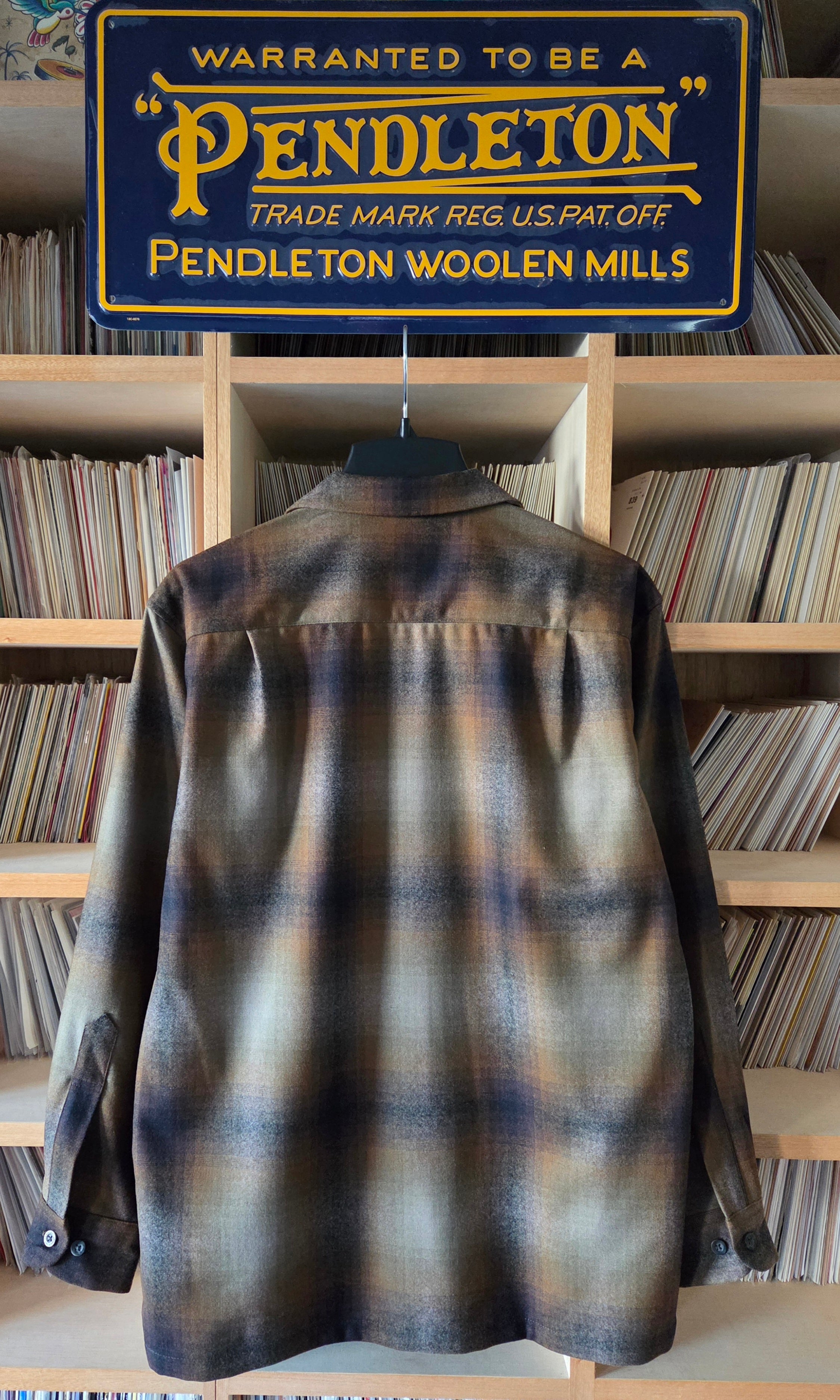 Pendleton Board Shirt Brown Olive Ombre