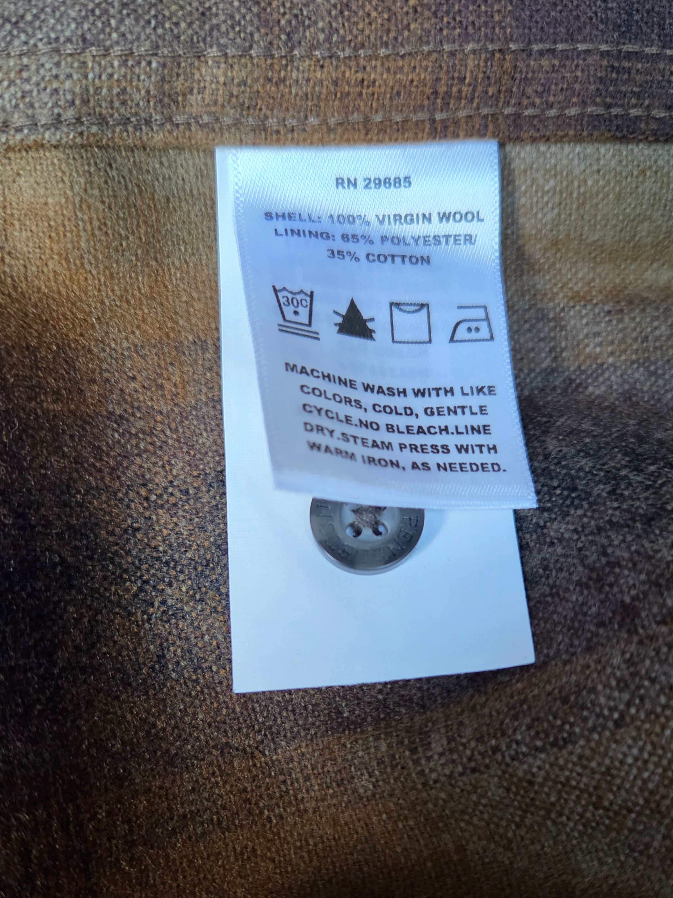 Pendleton Board Shirt Brown Olive Ombre