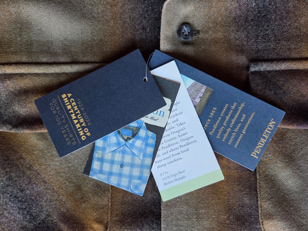 Pendleton Board Shirt Brown Olive Ombre