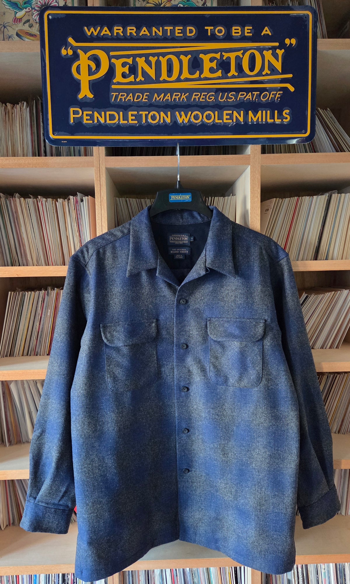 ペンドルトン ボードシャツ ネイビー オンブレ - Pendleton Wool Shirt 