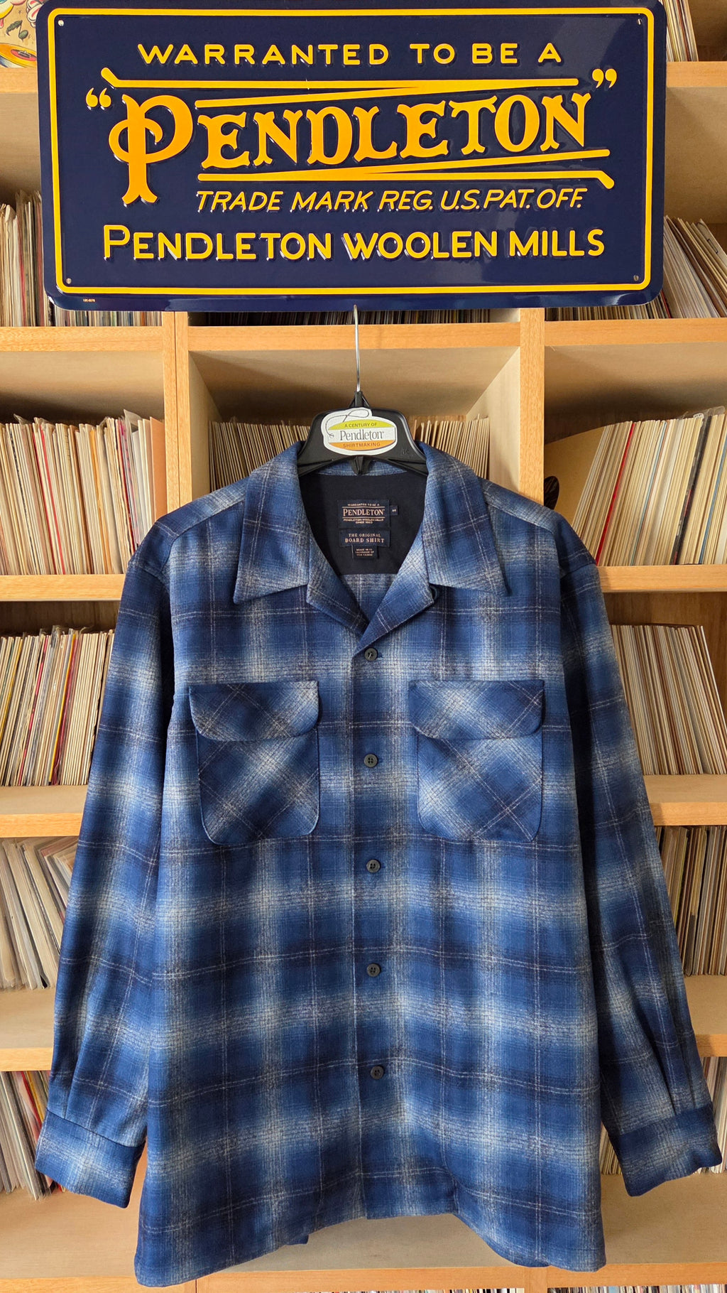 Pendleton Fall 2025 Wool Board Shirt Navy Ombre 2000 Throwback