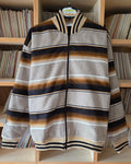 "Rockin Chicano" Sarape Bomber Jacket-Brown & Beige