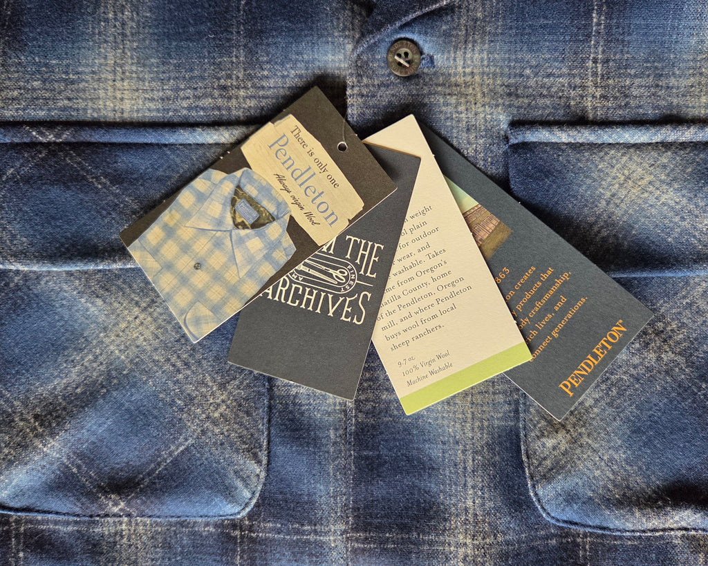 Pendleton Fall 2025 Wool Board Shirt Navy Ombre 2000 Throwback