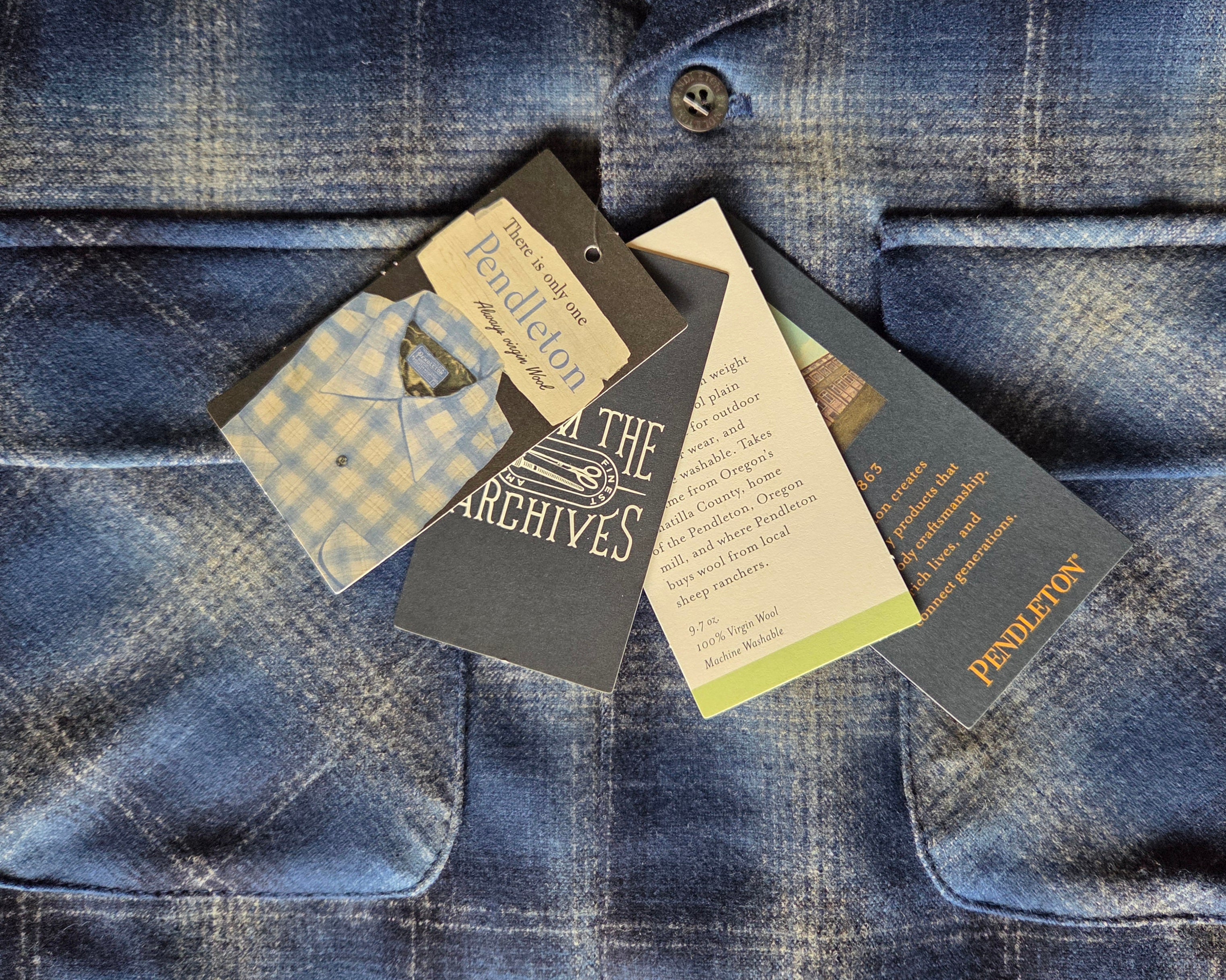 Pendleton Fall 2025 Wool Board Shirt Navy Ombre 2000 Throwback