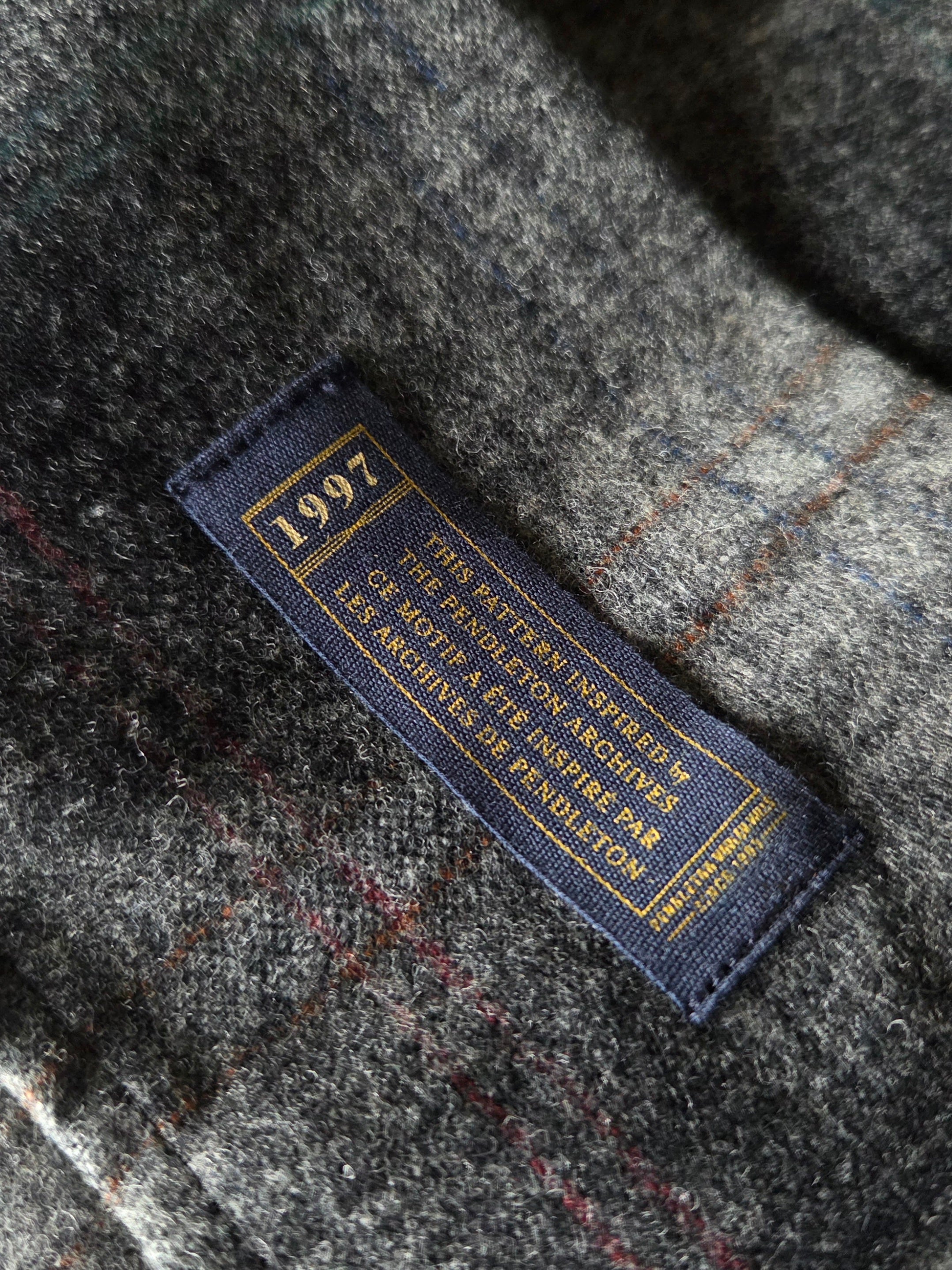 Pendleton Fall 2025 Wool Board Shirt Grey Mix Multi Plaid 1997 Throwback