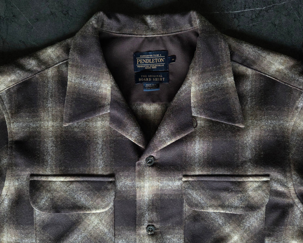 Pendleton Fall 2025 Wool Board Shirt Brown Mix Ombre 1957 Throwback