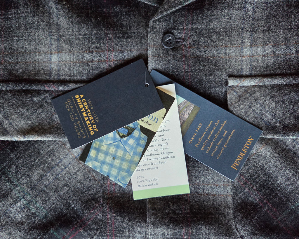 Pendleton Fall 2025 Wool Board Shirt Grey Mix Multi Plaid 1997 Throwback