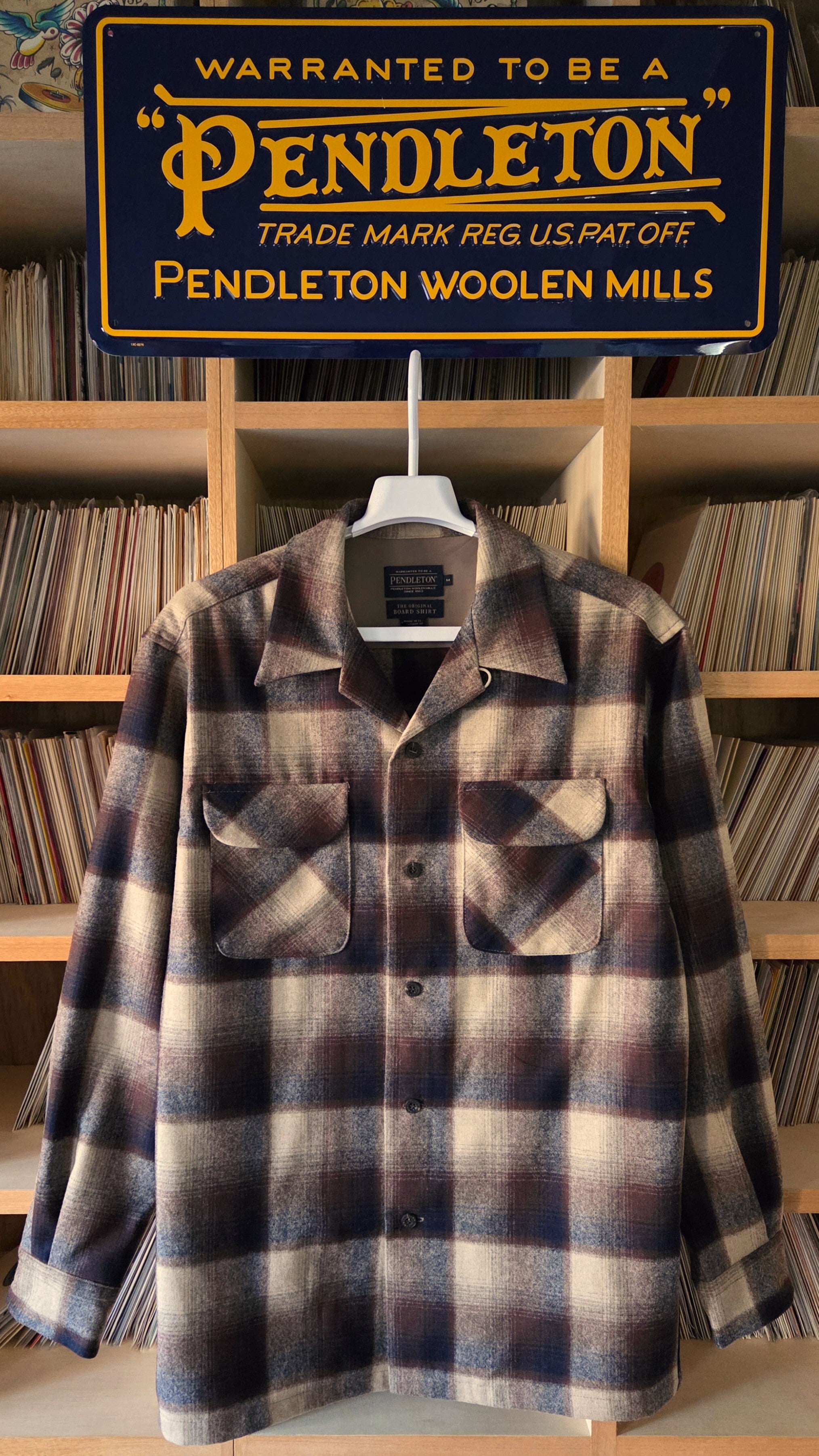 Pendleton Fall 2023 Wool Board Shirt Brown Navy Ombre 1981 Throwback