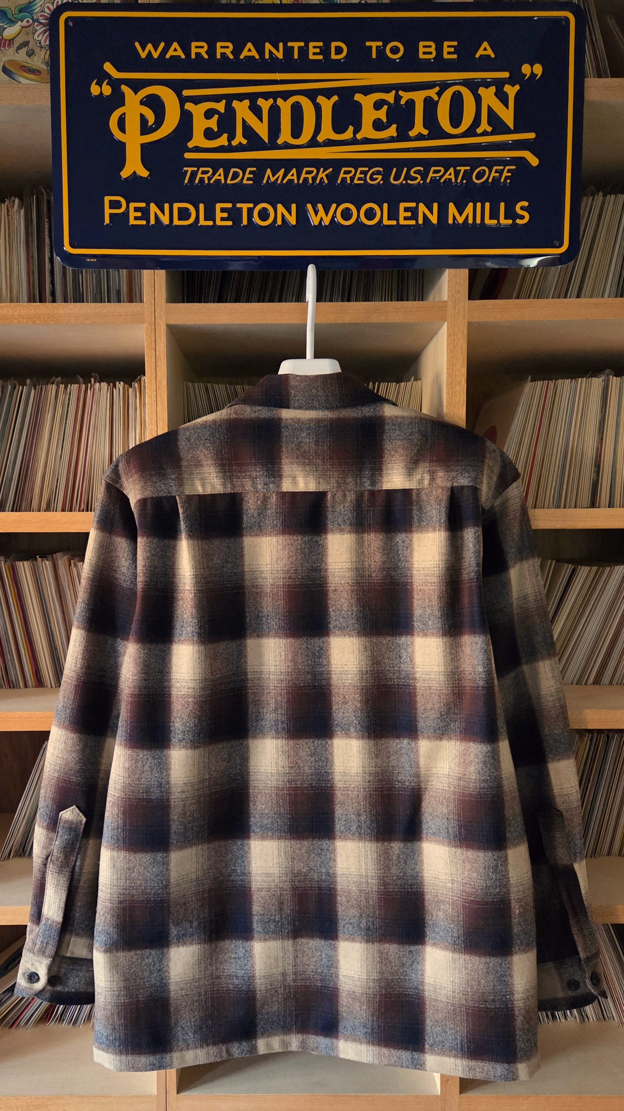 Pendleton Fall 2023 Wool Board Shirt Brown Navy Ombre 1981 Throwback