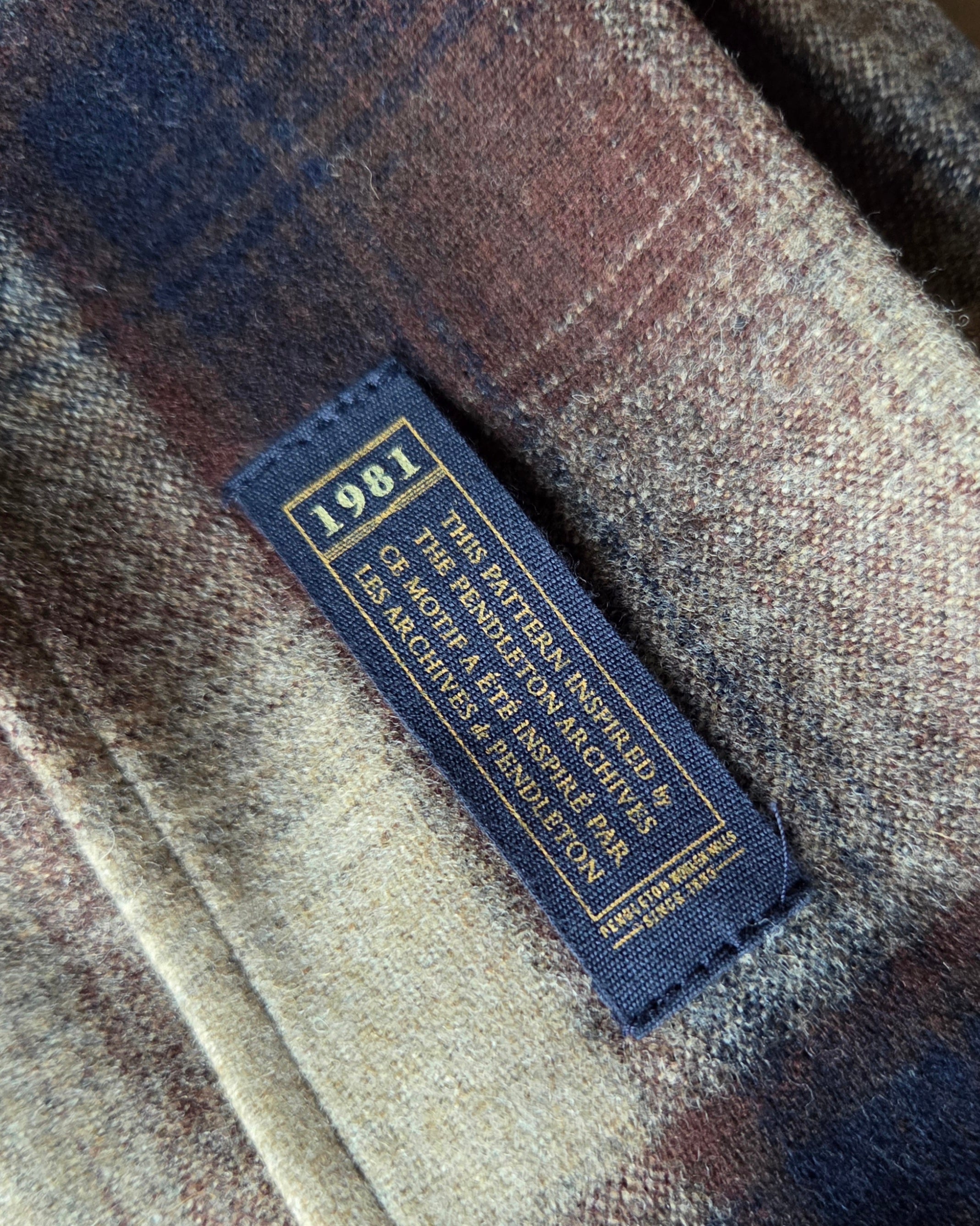 Pendleton Fall 2023 Wool Board Shirt Brown Navy Ombre 1981 Throwback