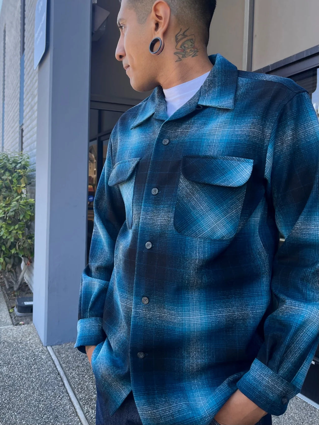 PENDLETON BOARD SHIRT TURQUOISE OMBRE