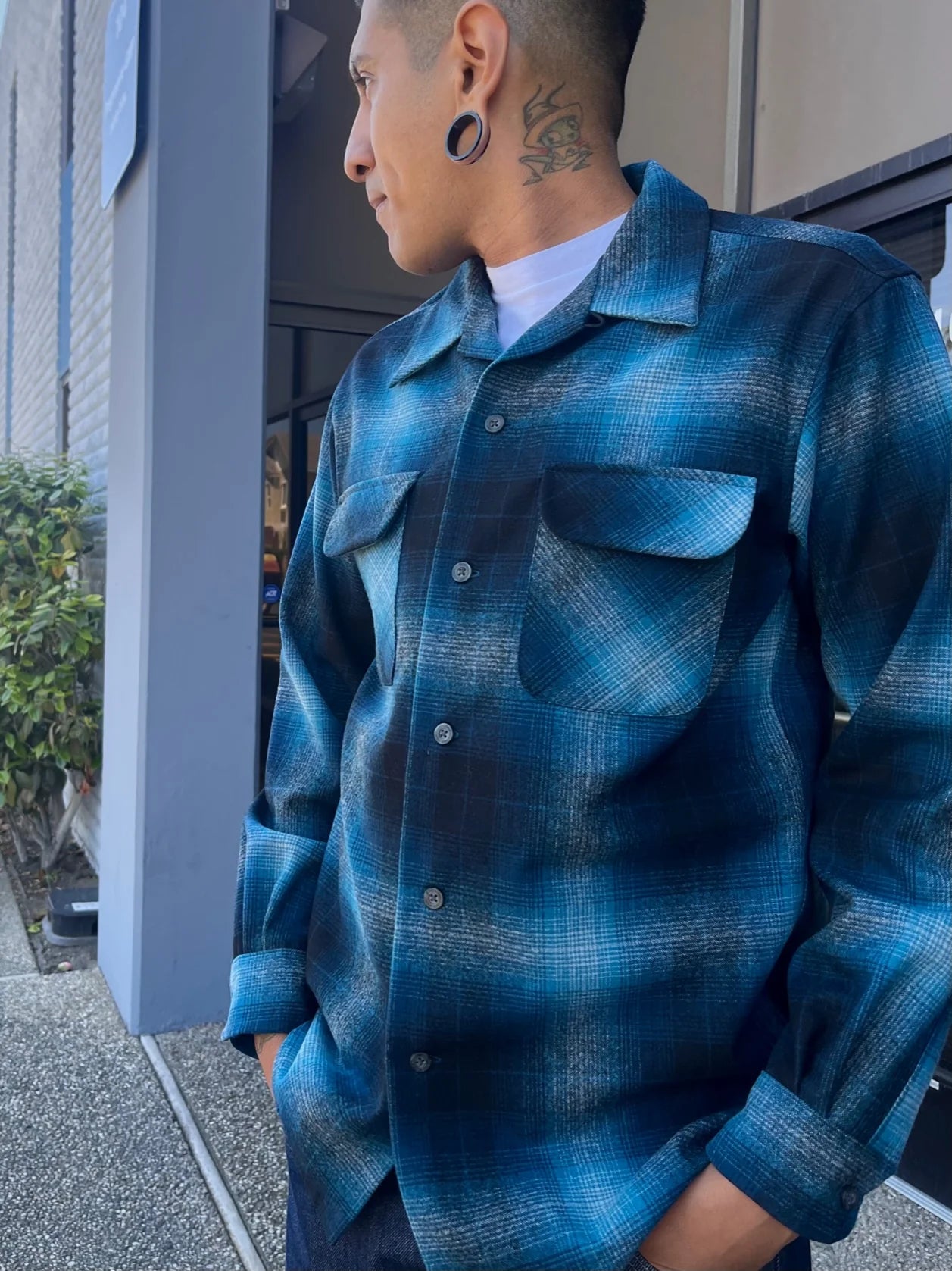 PENDLETON BOARD SHIRT TURQUOISE OMBRE