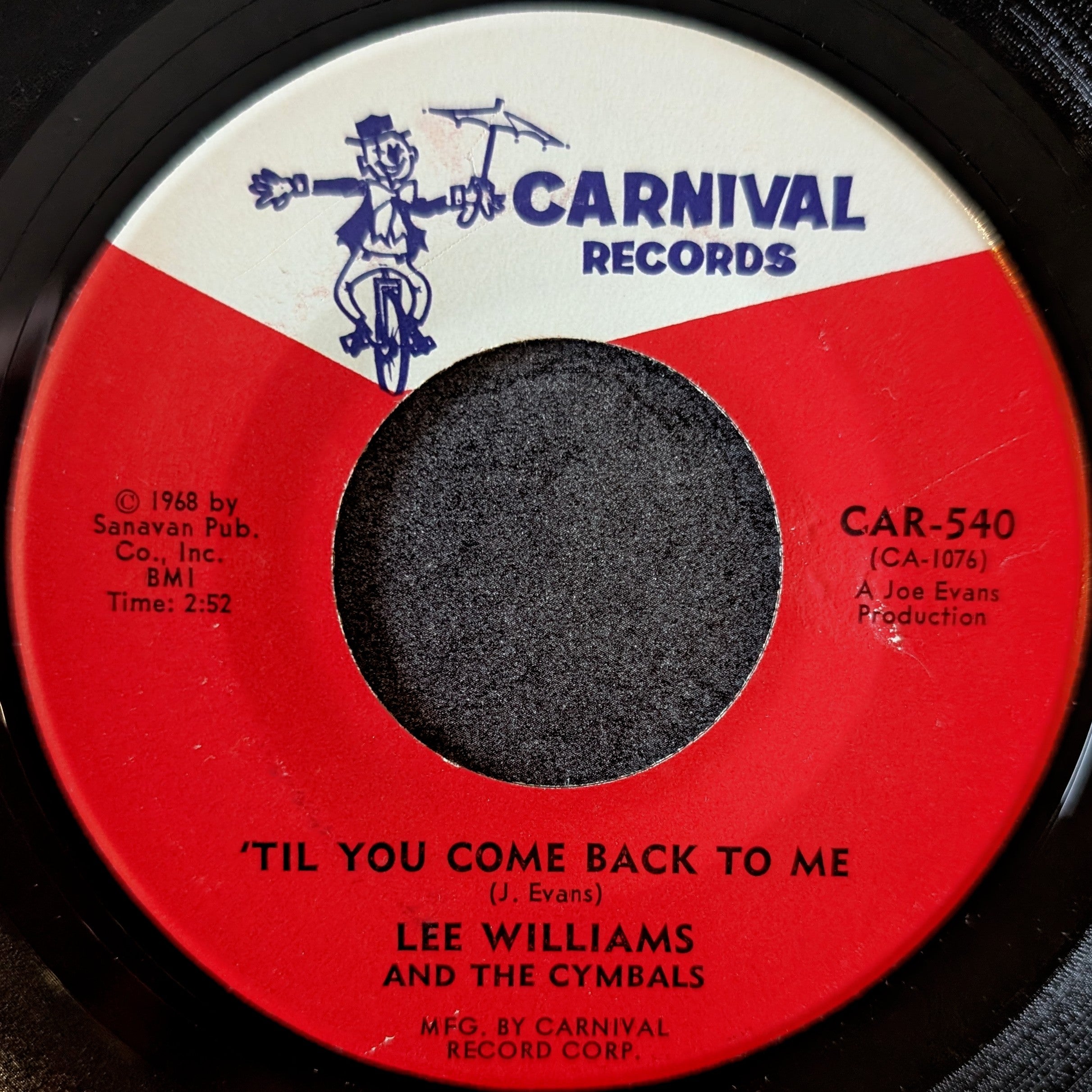 Lee Williams & The Cymbals-Til you come back to me/ Love is breakin' out(All over)