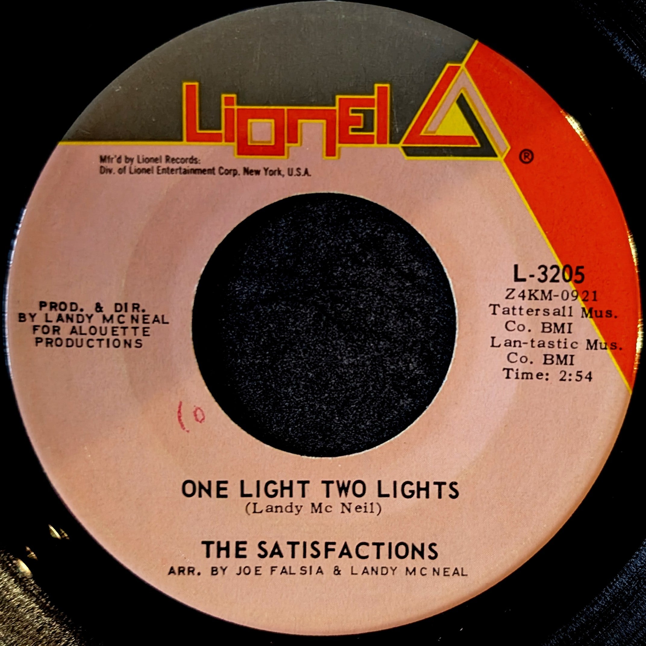 The Satisfactions-One light two lights/Turn back the tears