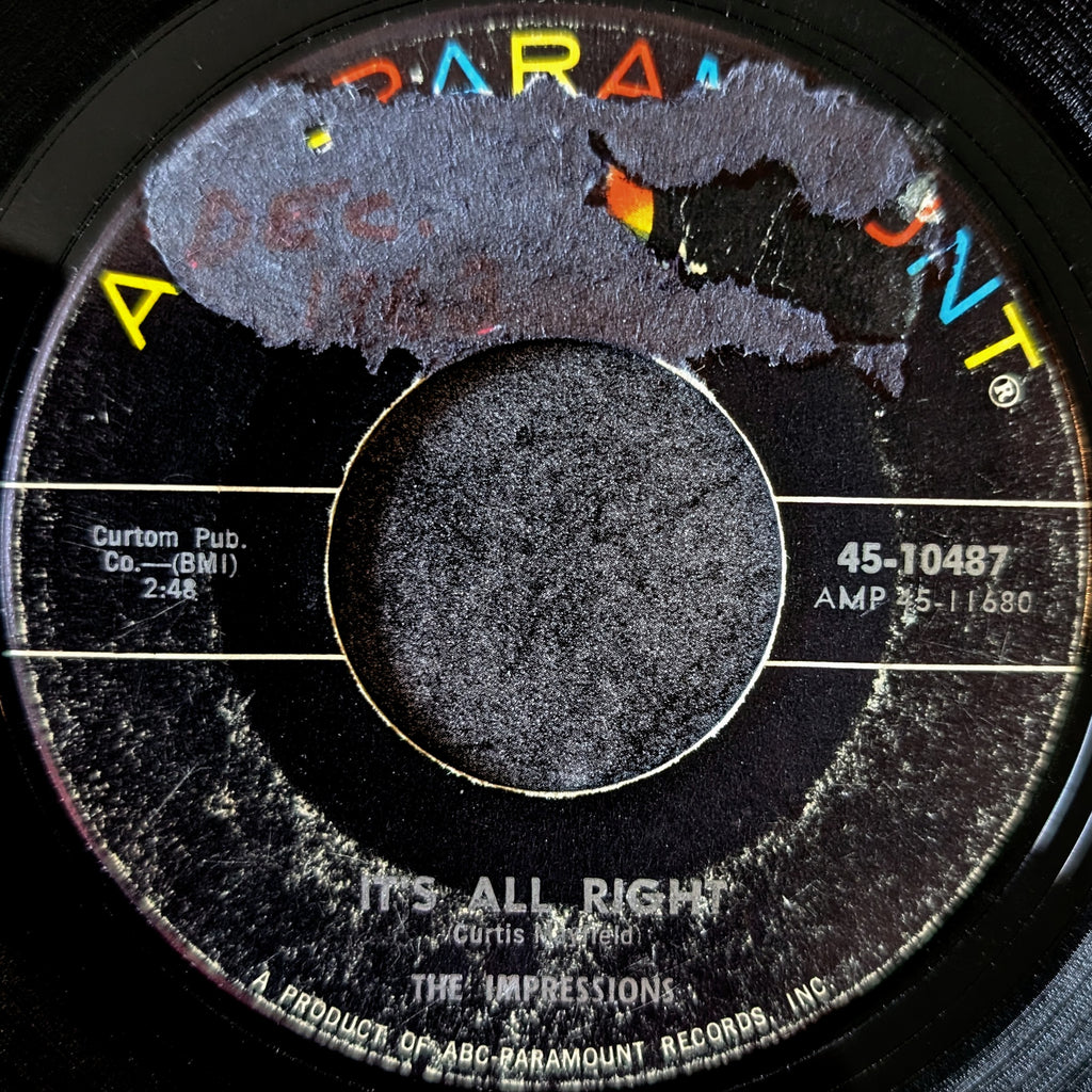 The Impressions-It's all right/You'll want me back