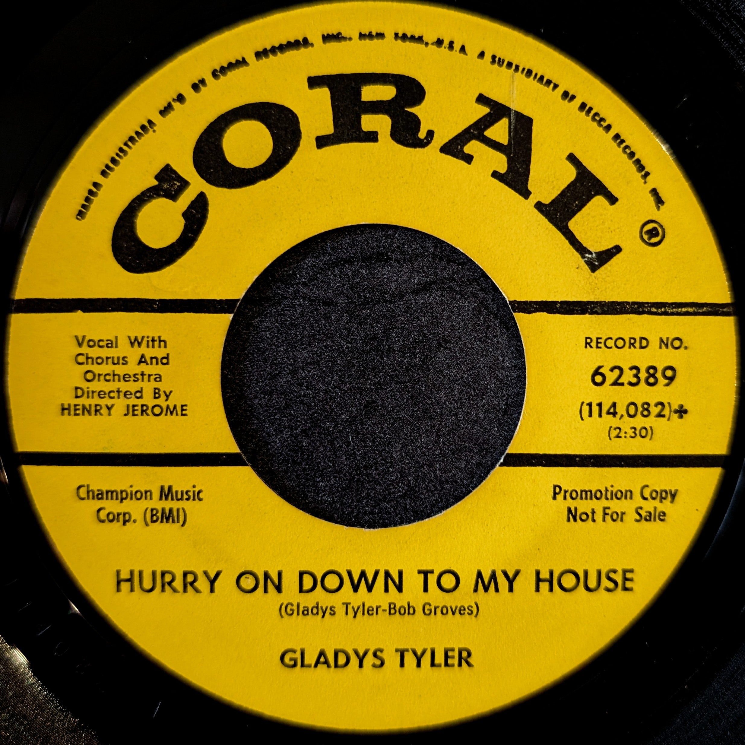 Gladys Tyler-I'm in the mood for love/Hurry on down to my house