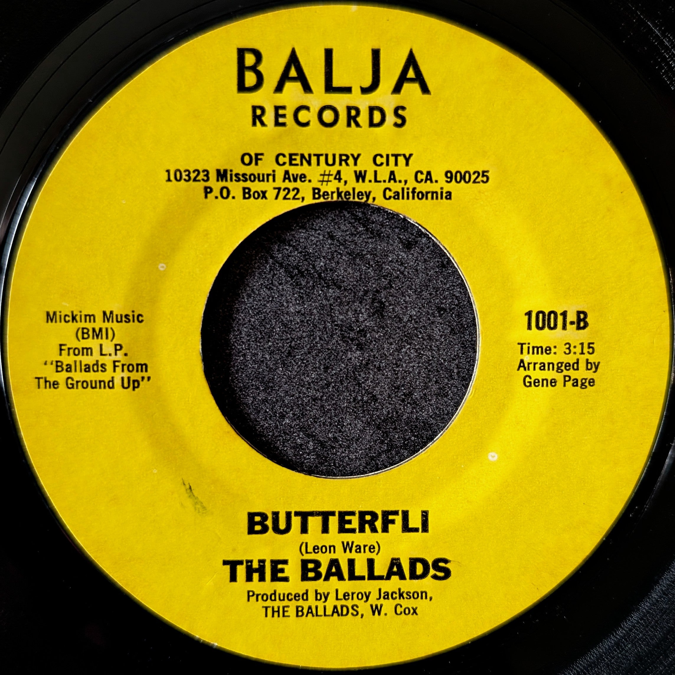 The Ballads-Confessing a Feeling/Butterfli