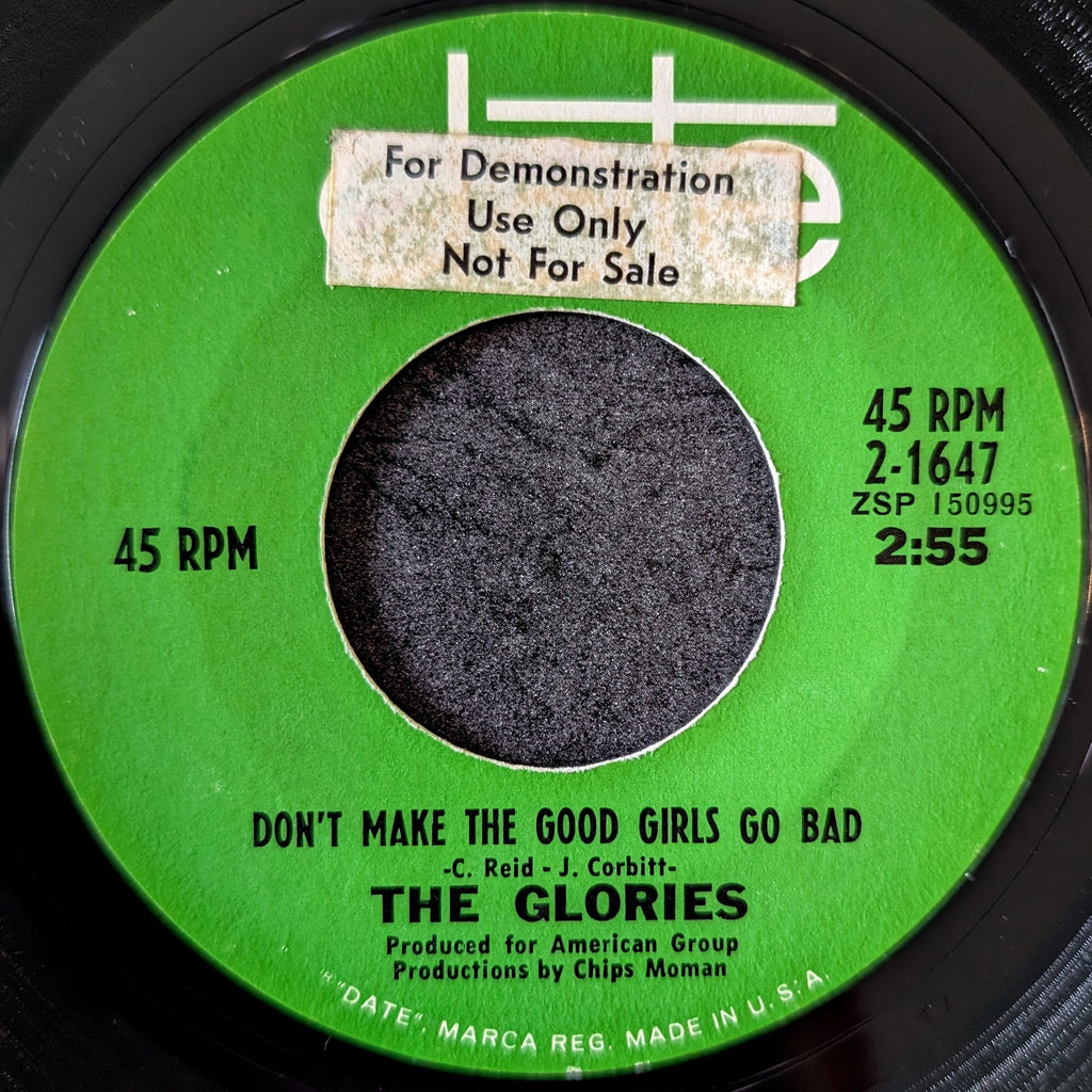 The Glories-Dark end of the street/Don't make the good girls go bad