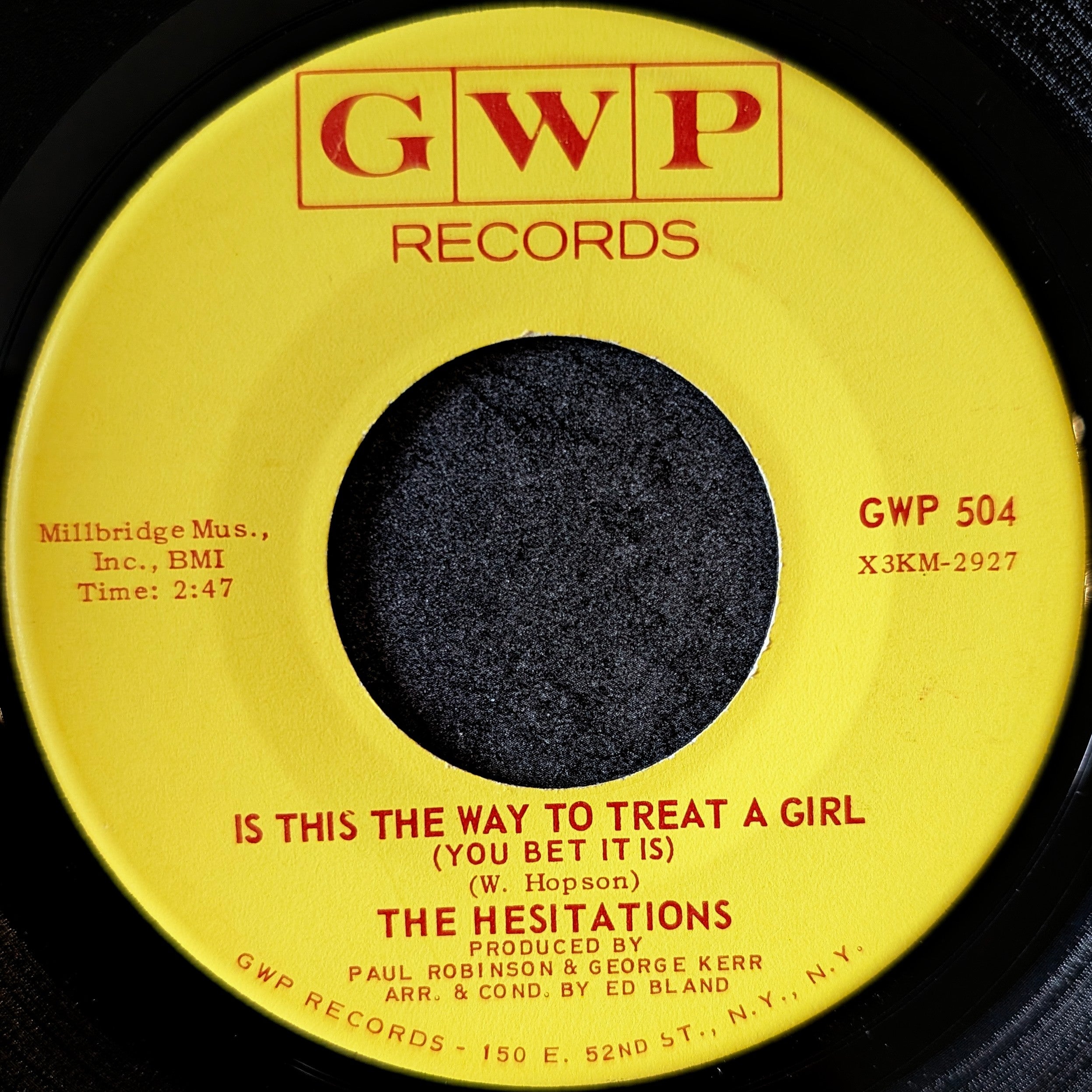 The Hesitations-Is this the way to treat a girl(You bet it is)/Yes,I'm ready