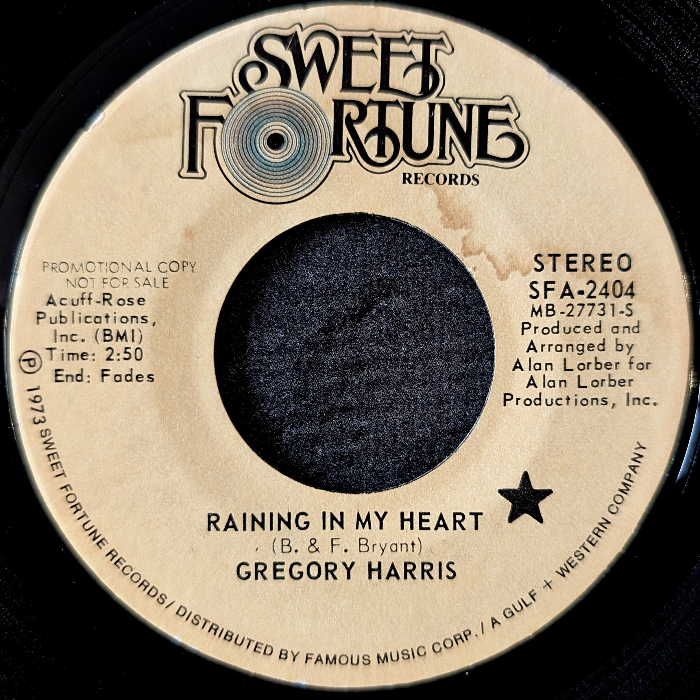 Gregory Harris-Raining in my heart/Blue Angel