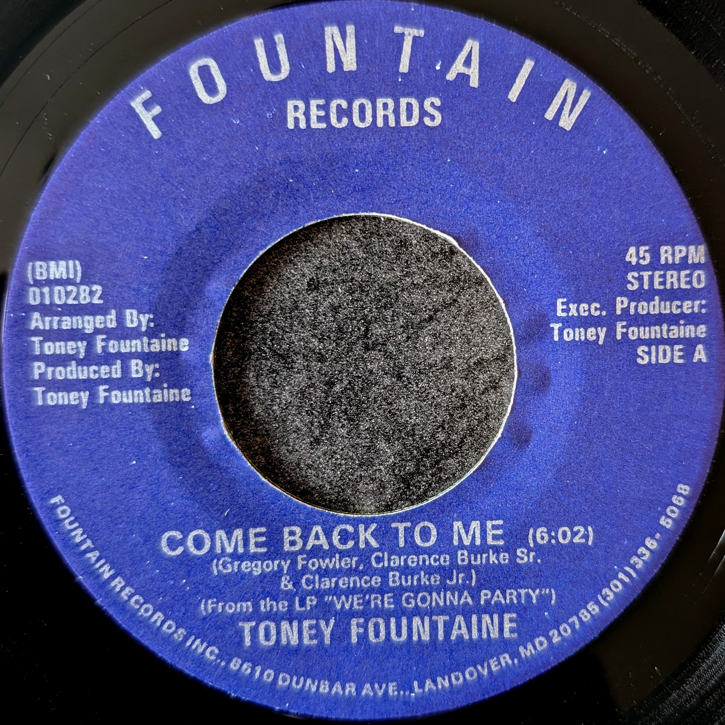 Toney Fountaine-Come back to me/Come back to me