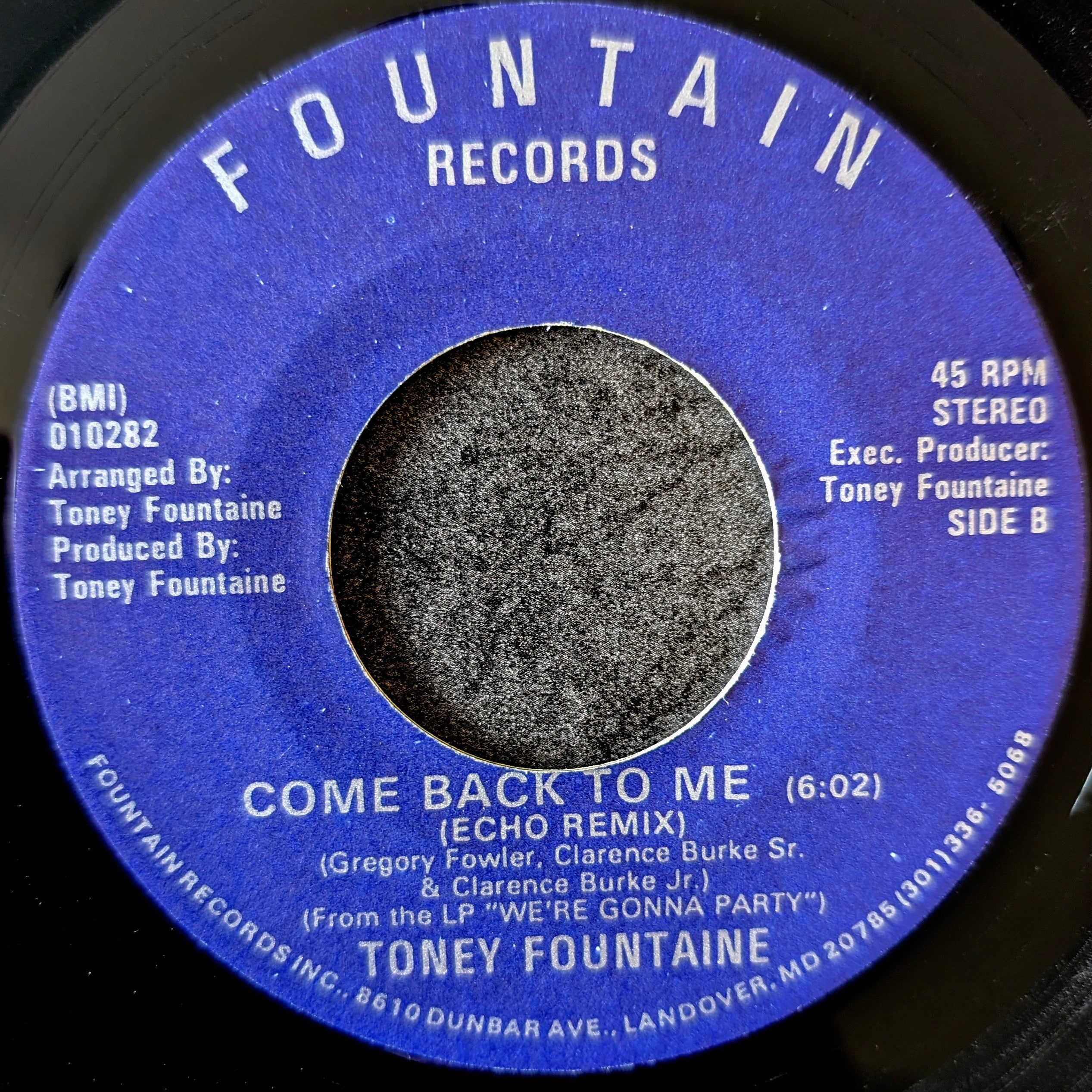 Toney Fountaine-Come back to me/Come back to me
