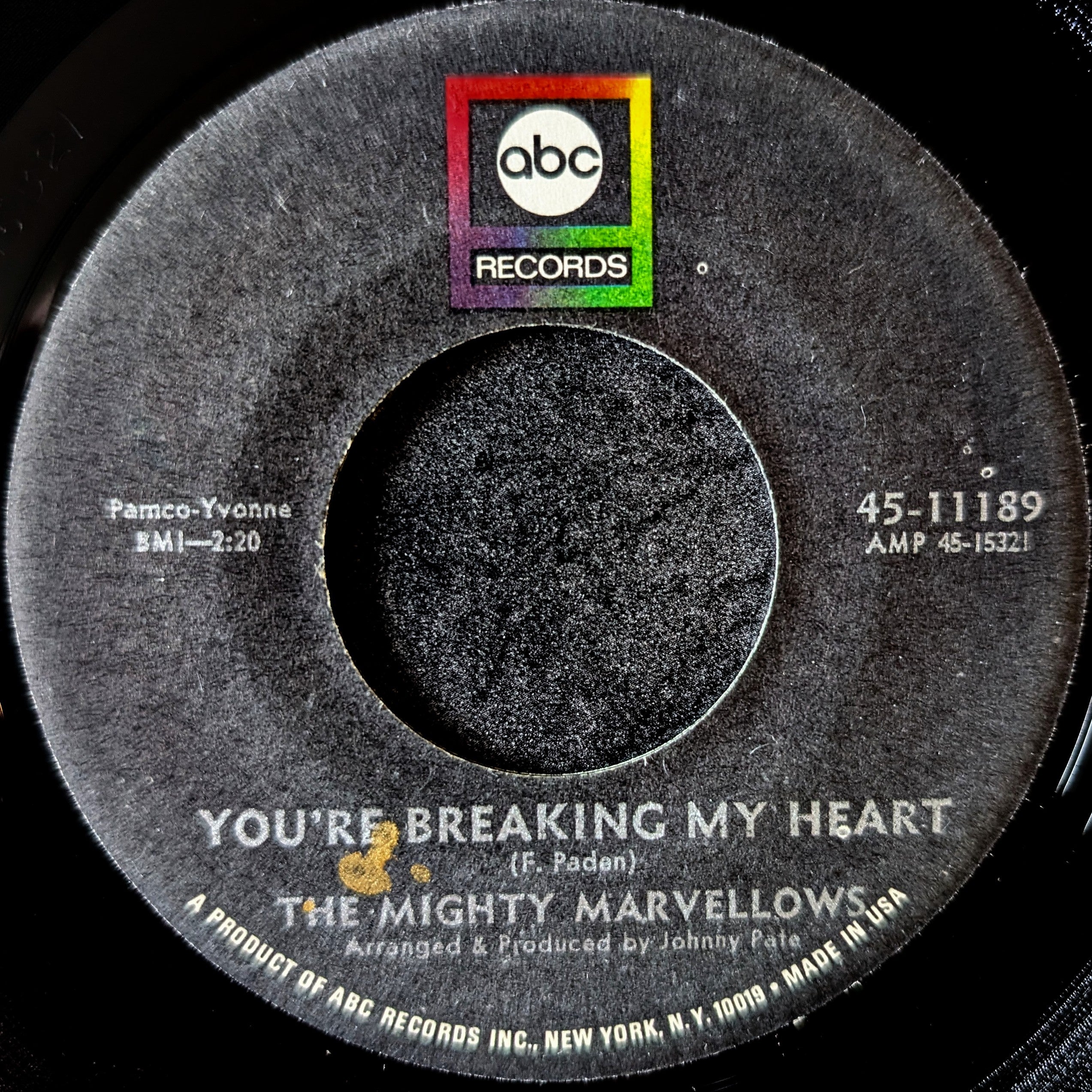 The Mighty Marvellows-You're breaking my heart/This town's too much
