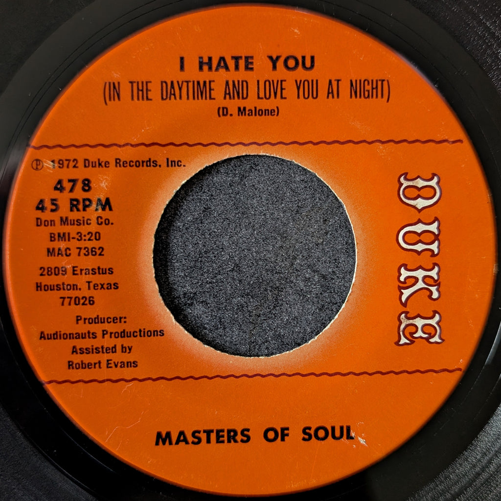 Masters of soul-Should I just read the signs/I hate you