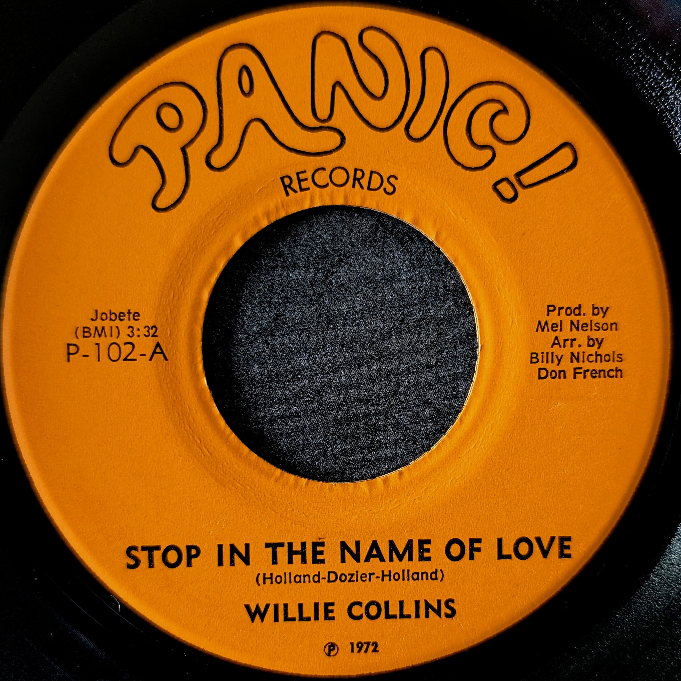 Willie Collins-Stop in the name of love/Don't stop now