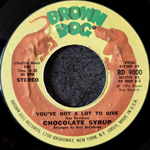 Chocolate Syrup-Just in the nick of time/You've got a lot of give