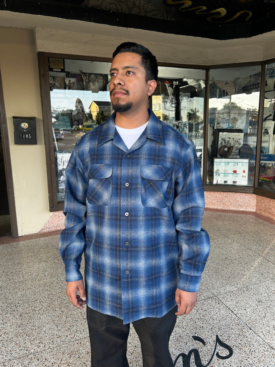 Pendleton Fall 2025 Wool Board Shirt Navy Ombre 2000 Throwback