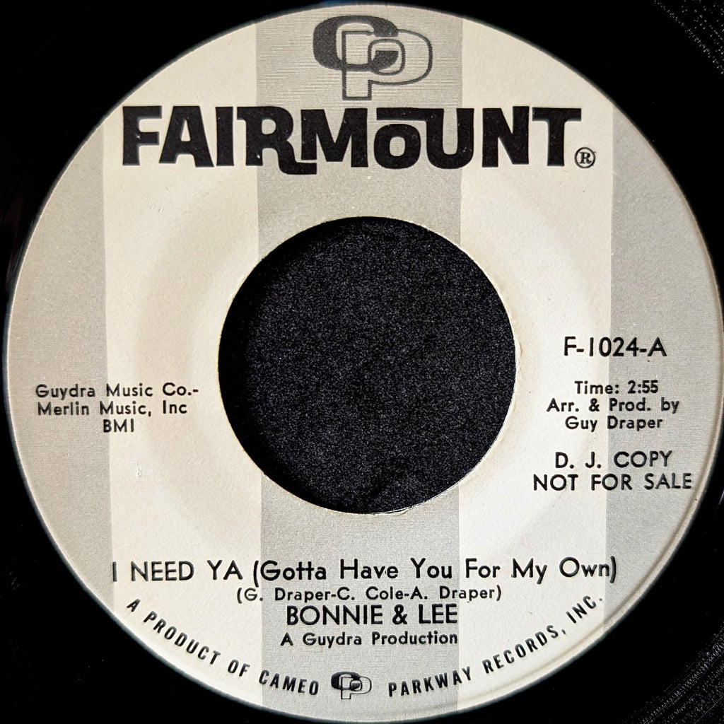 Bonnie & Lee- I need ya/ The way I feel about you