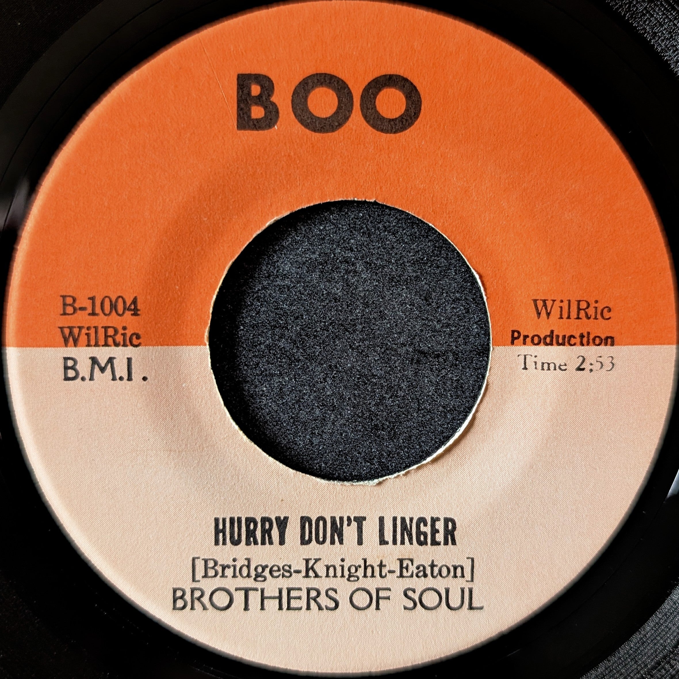 The Brother of soul-Hurry Don't linger/ I guess that don't make me a loser