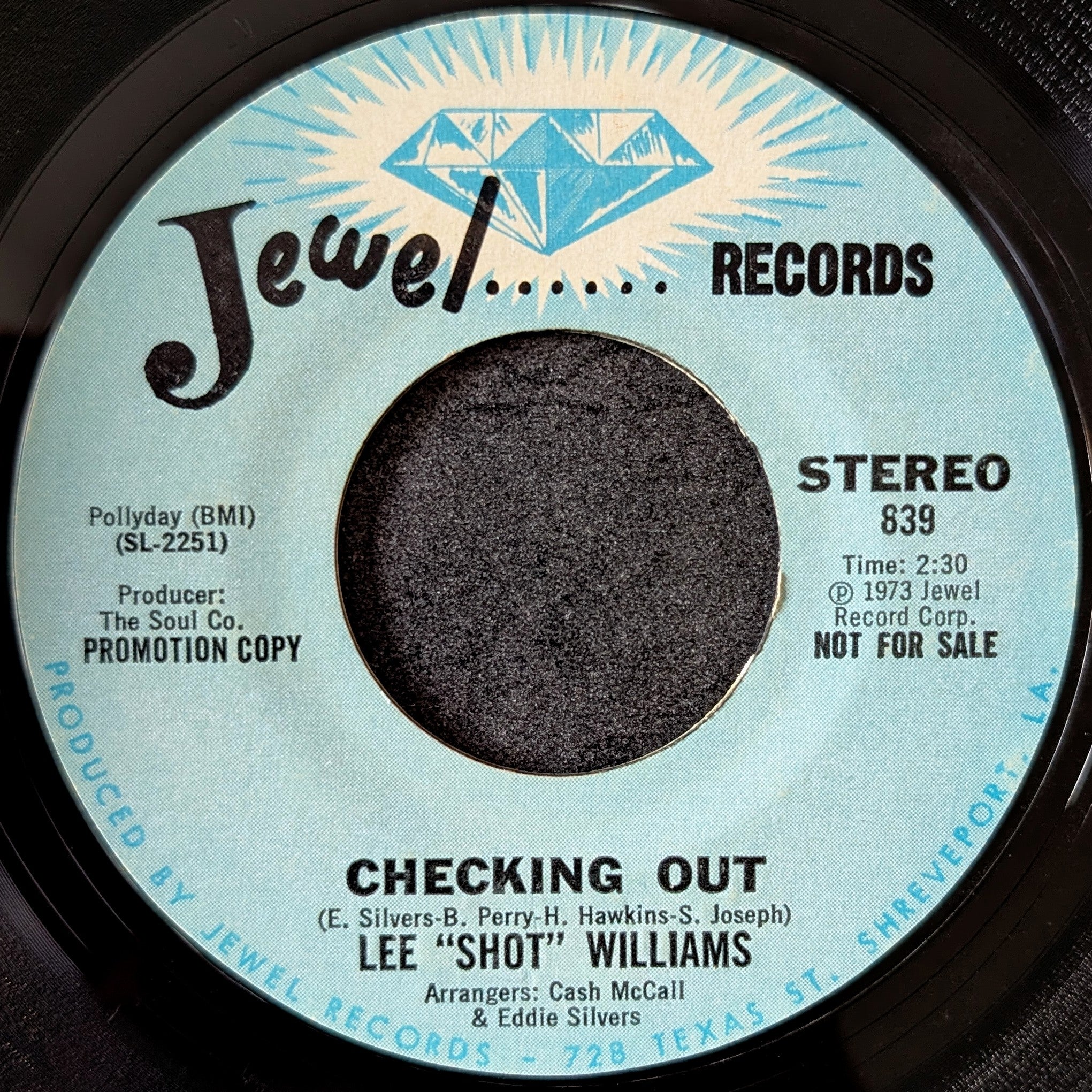 Lee Shot Williams-Checking out/ Baby,baby