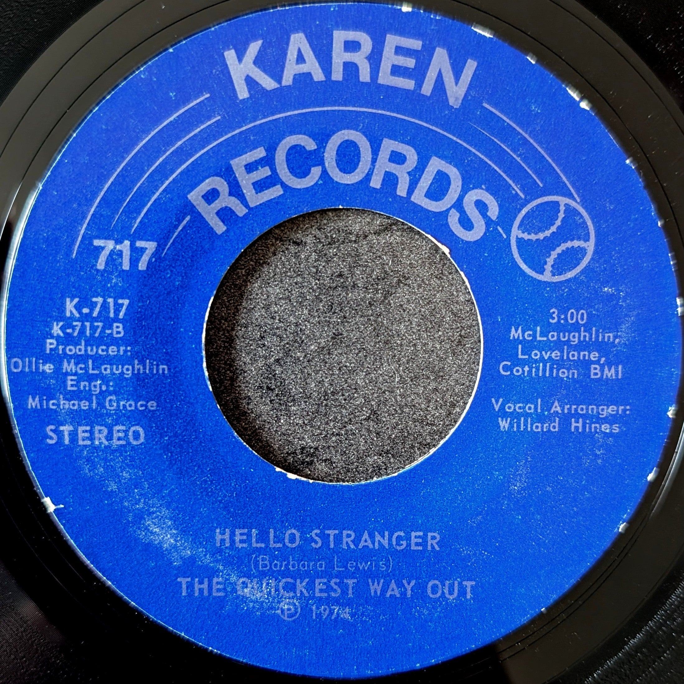 The Quickest Way Out-Tick tock baby(It's a quarter to love)/Hello Stranger