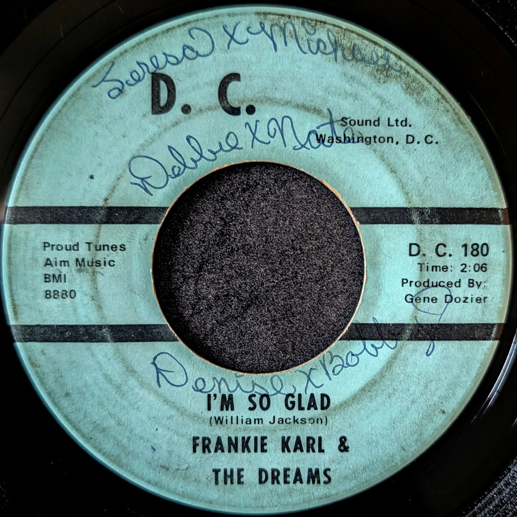 Frankie Karl & The Dreams-Don't be afraid(Do as I say)/ I'm so glad