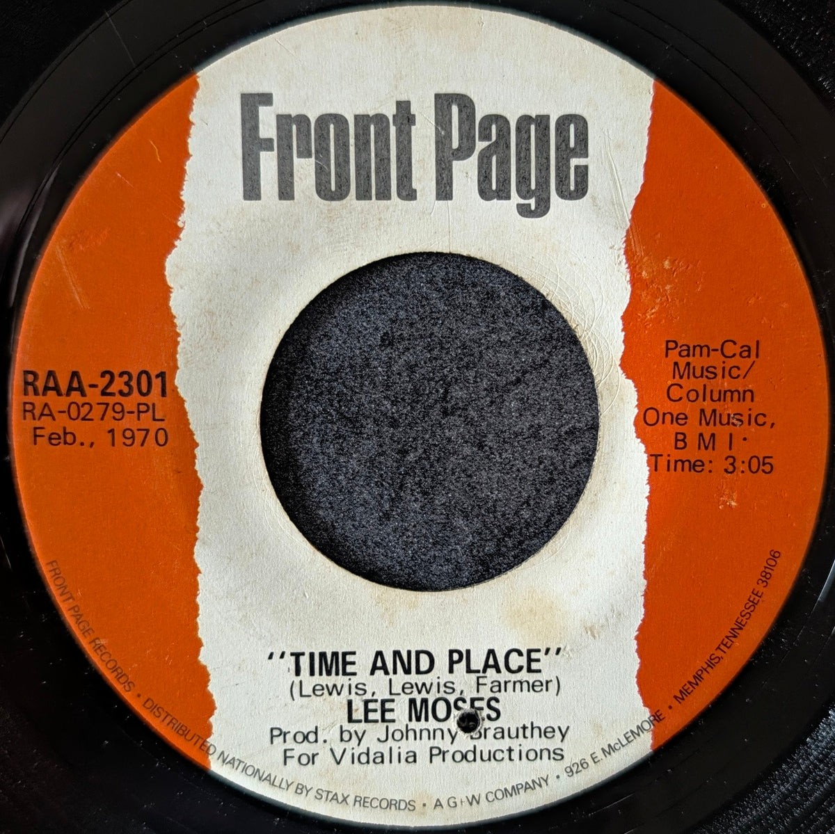 Lee Moses-Time and Place/ I can't take no chances