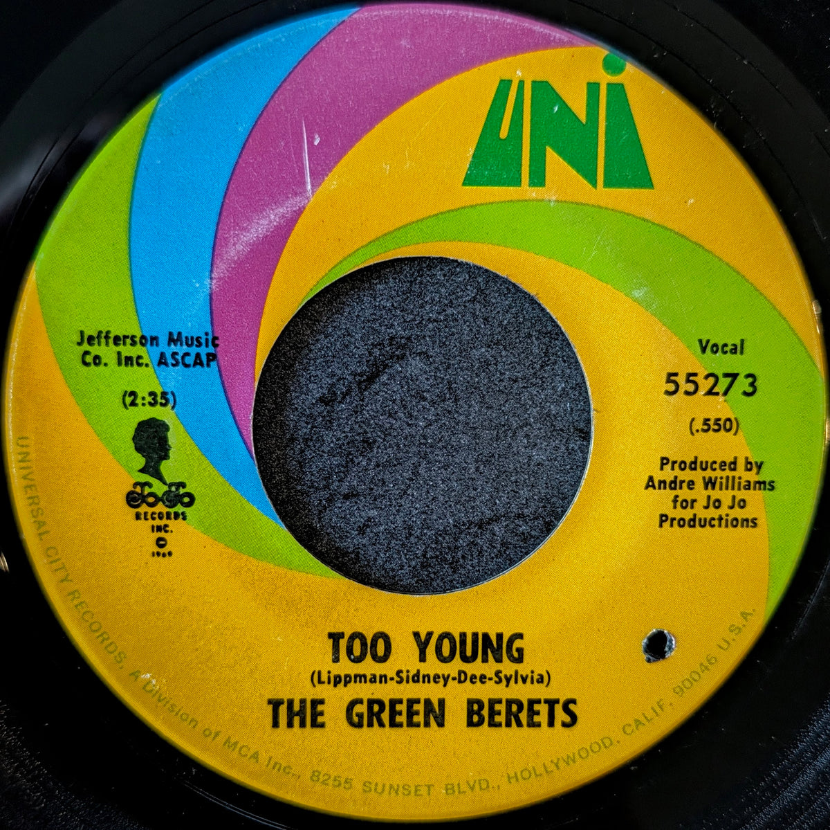 The Green Berets-Too young/ I've got to be loved