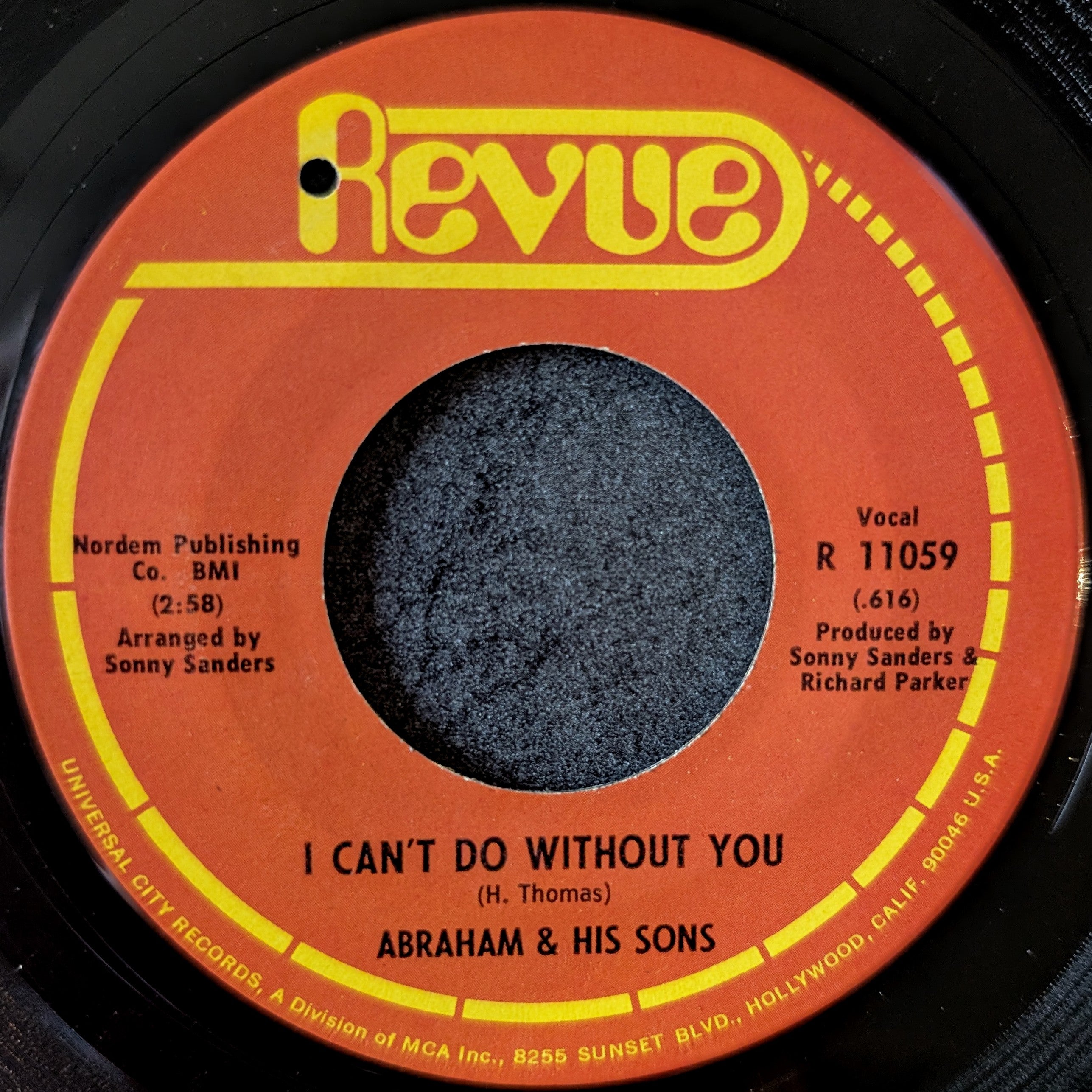 Abraham & His sons-Your mother understood/ I can't do without you