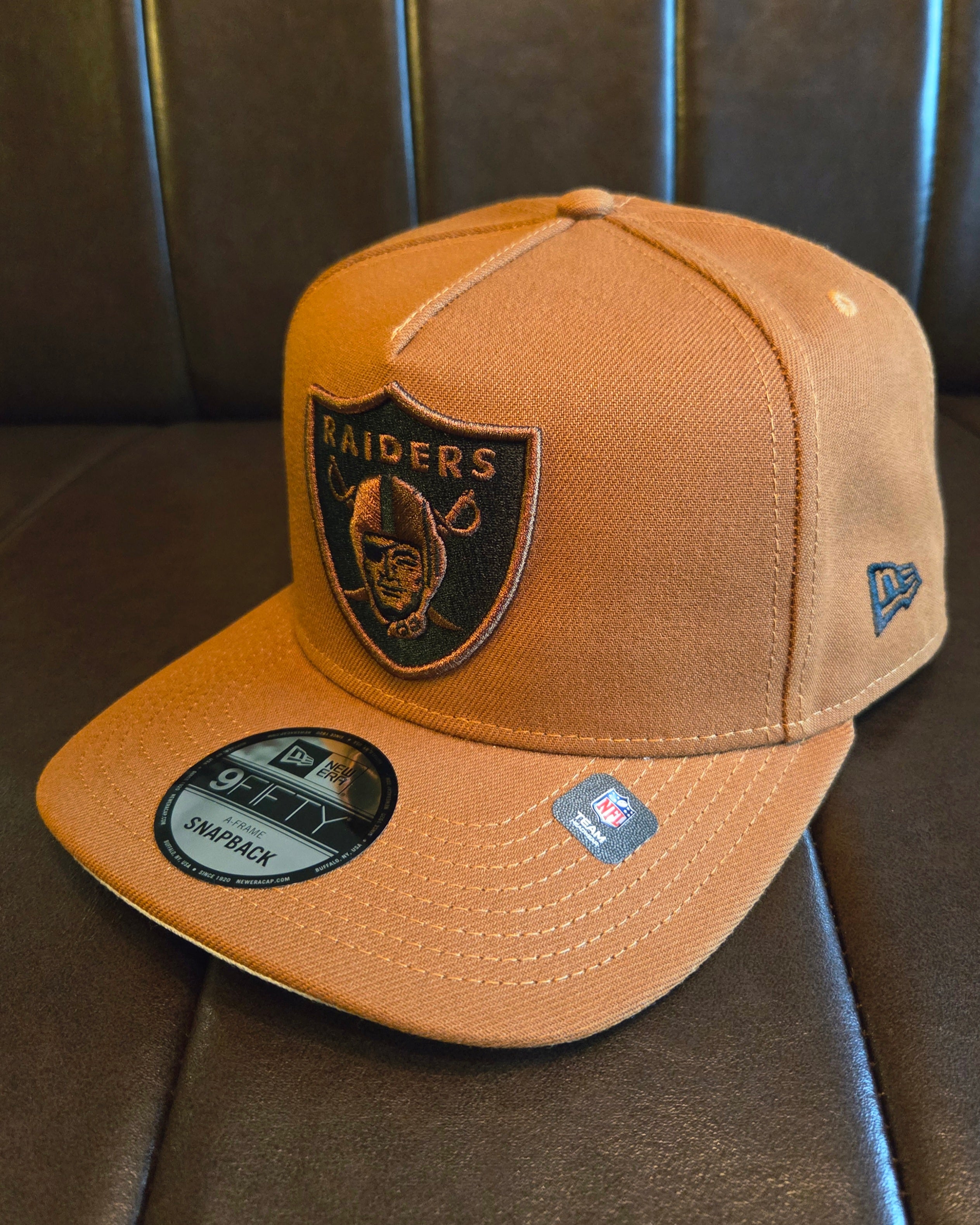 Las Vegas Raiders Toasted Peanut 9Fifty A-Frame Snapback
