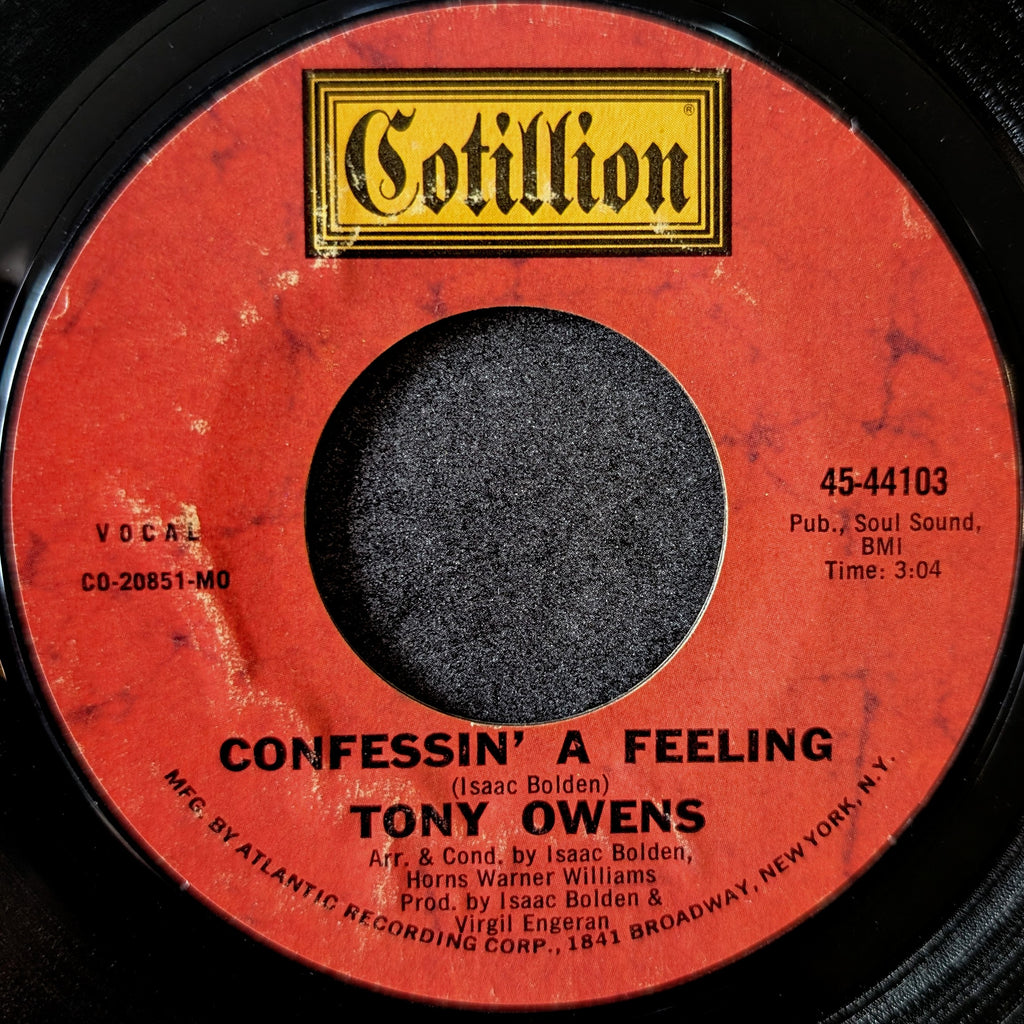 Tony Owens-Confessin' A Feeling/Got' A get my baby back home