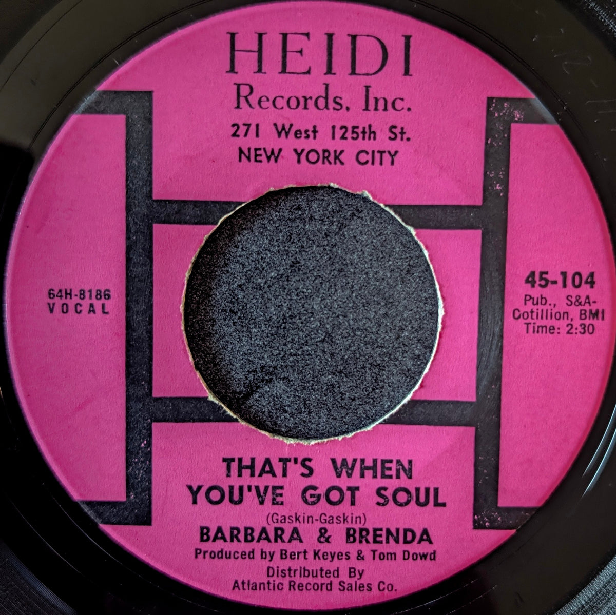 Barbara & Brenda-Hurtin' Inside/That's when you've got soul