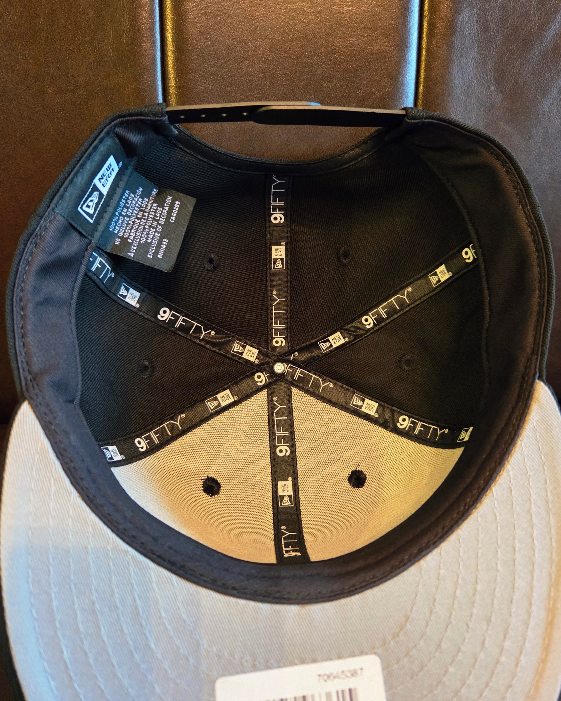 East Los Angeles Black on White Old English 9Fifty Snapback