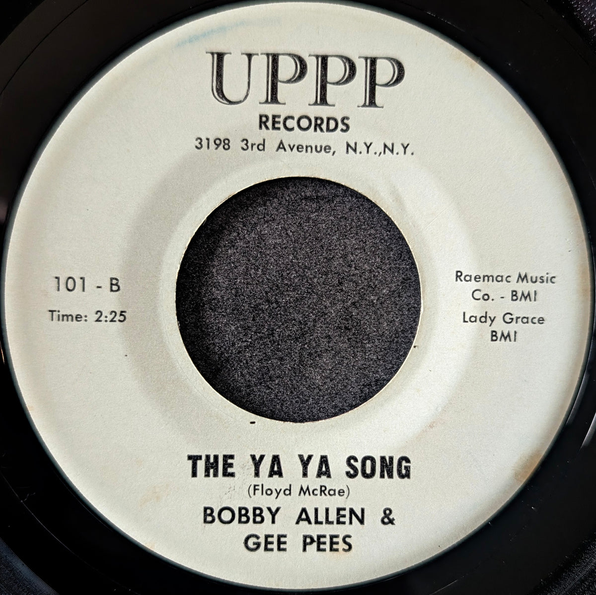 Bobby Allen & The Gee pees-Here she comes again/The ya ya song