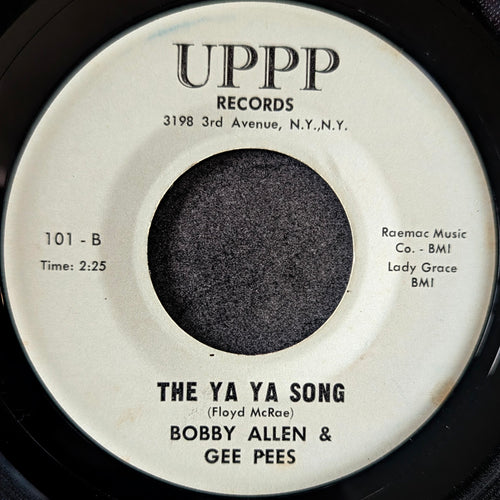 Bobby Allen & The Gee pees-Here she comes again/The ya ya song