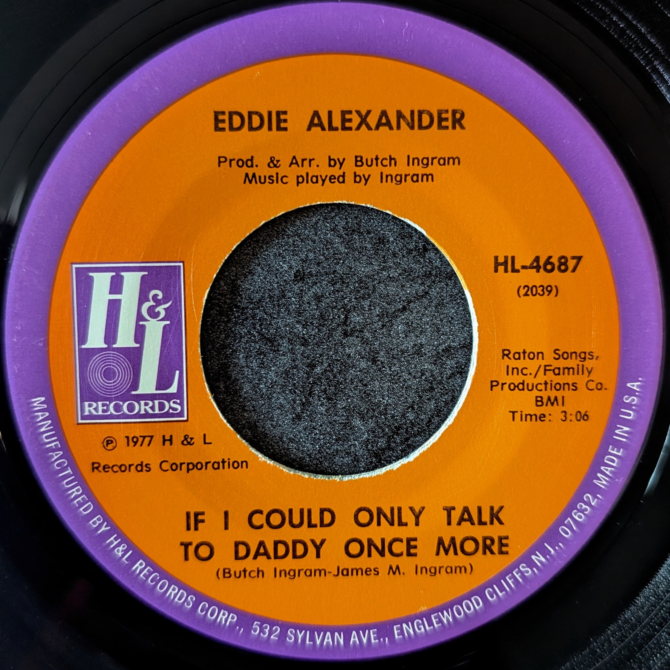 Eddie Alexander-If I could only talk to daddy once more/I want you to be my lady
