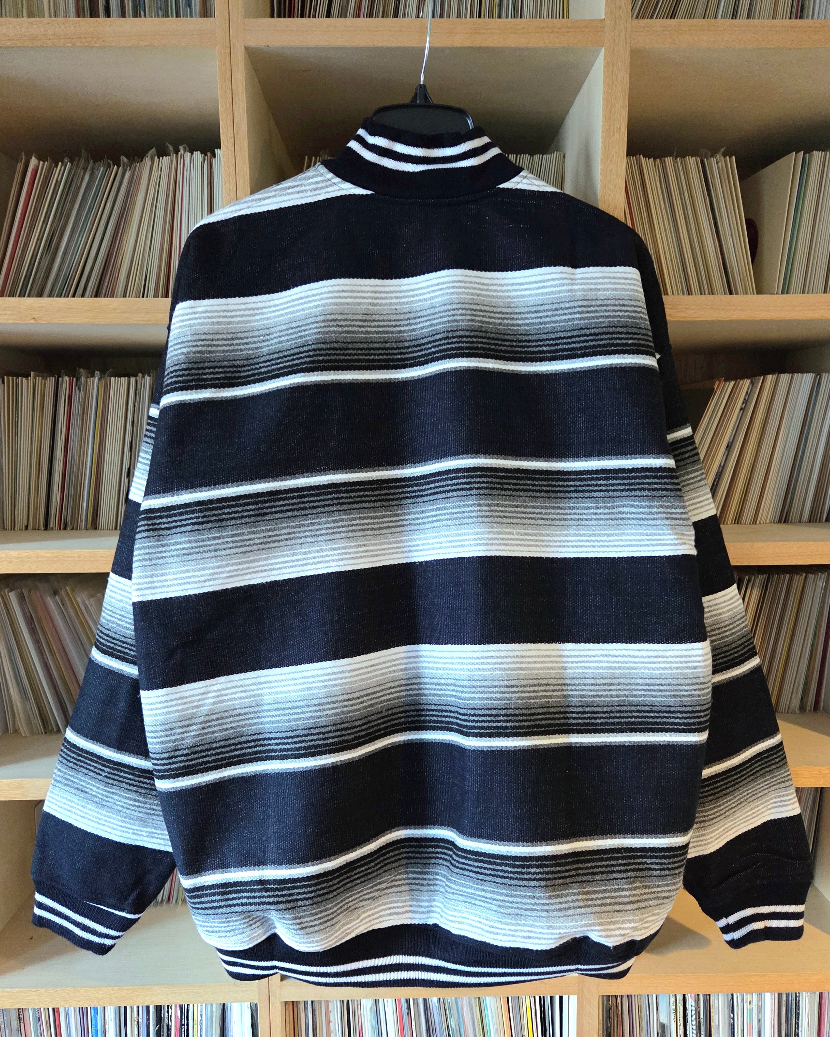 Sarape Bomber Jacket-Navy,White & Gray